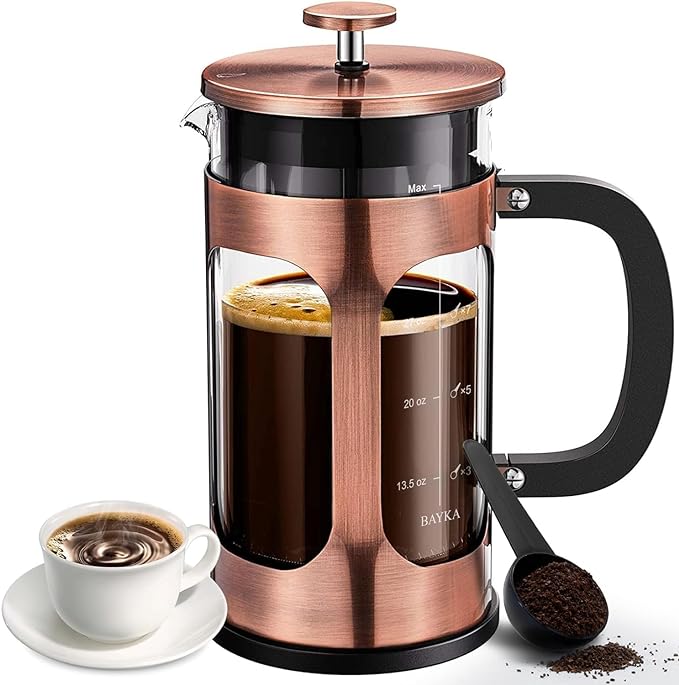 BAYKA 34 Ounce 1 Liter French Press Coffee Maker - Best Camper Coffee Maker